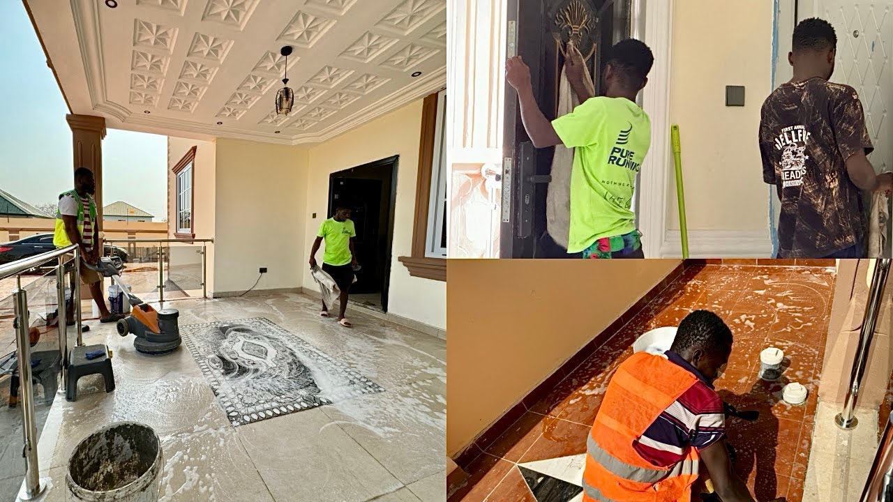 Deep Cleaning of a full house after Construction-Building in Ghana 🇬🇭