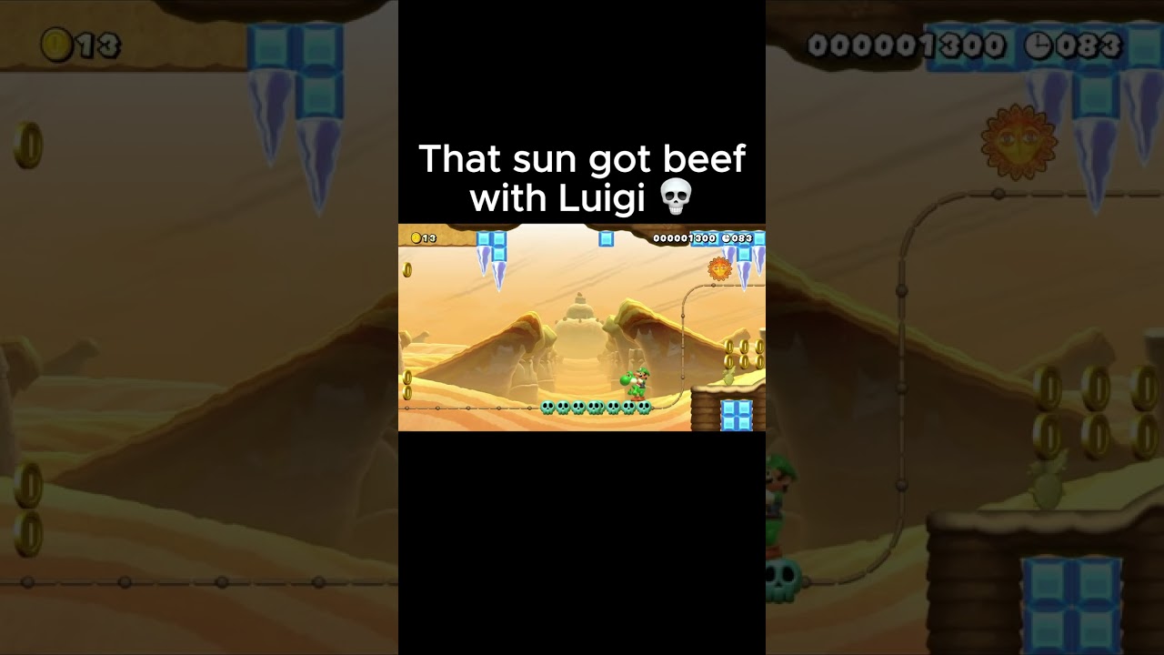 Will Luigi Survive the Angry Sun? in Super Mario Maker 2 #mario #nintendoswitch #nintendo