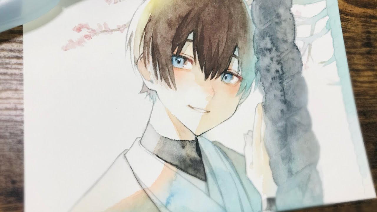 【水彩イラスト】■ 年賀状イラスト描いてみた/透明水彩イラストメイキング/ Watercolor Painting
