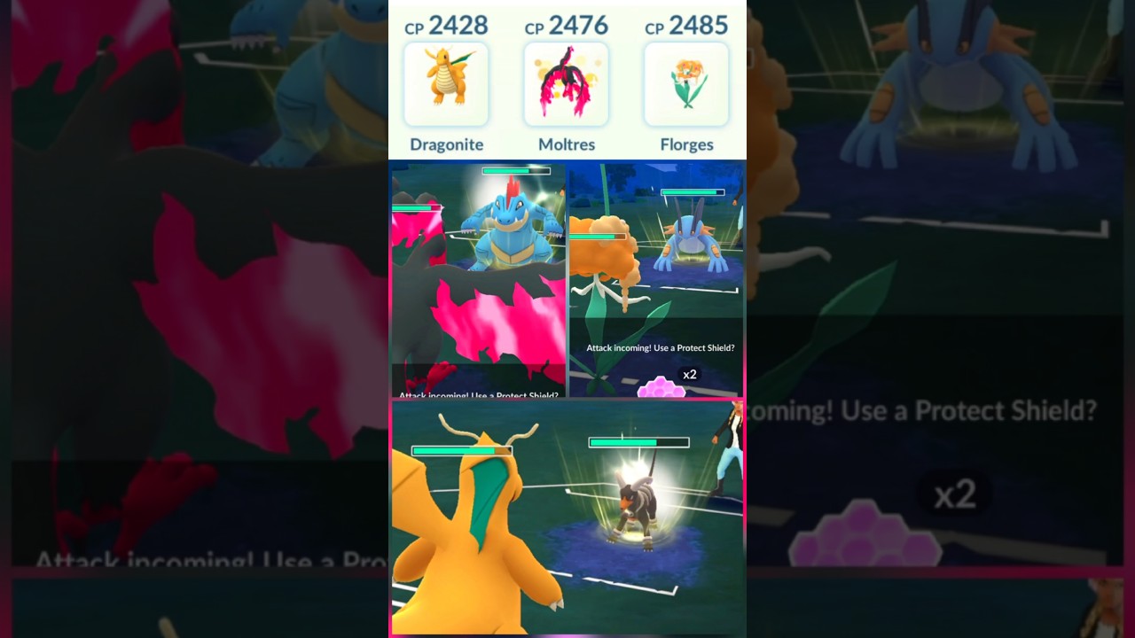 Dragonite 🐉 Galarian Moltres 😈 Florges 🔮 