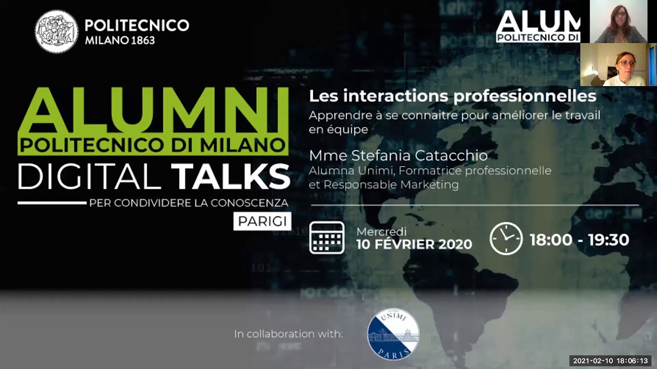 Alumni Digital Talks | Interazioni professionali: imparare a conoscersi per migliorare il team-work