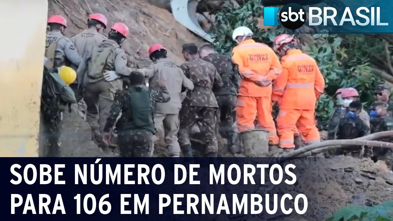 Chuvas em Pernambuco: número de mortos no estado chega a 106 | SBT Brasil (31/05/22)