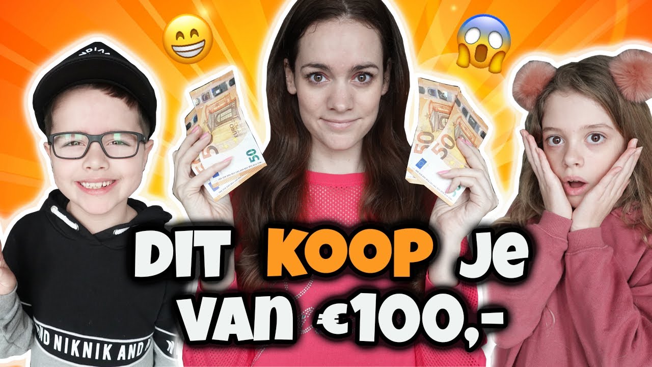 DE  KINDEREN KOPEN ZOVEEL MOGELIJK VAN €100,- (EXPERIMENT #3)- Broer en Zus TV 