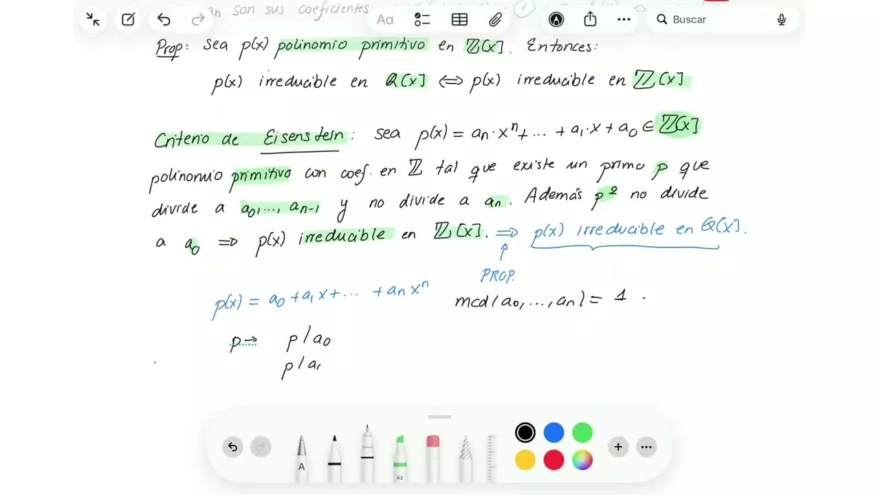 3.9 - Ejercicio 1: criterios de irreducibilidad en Q