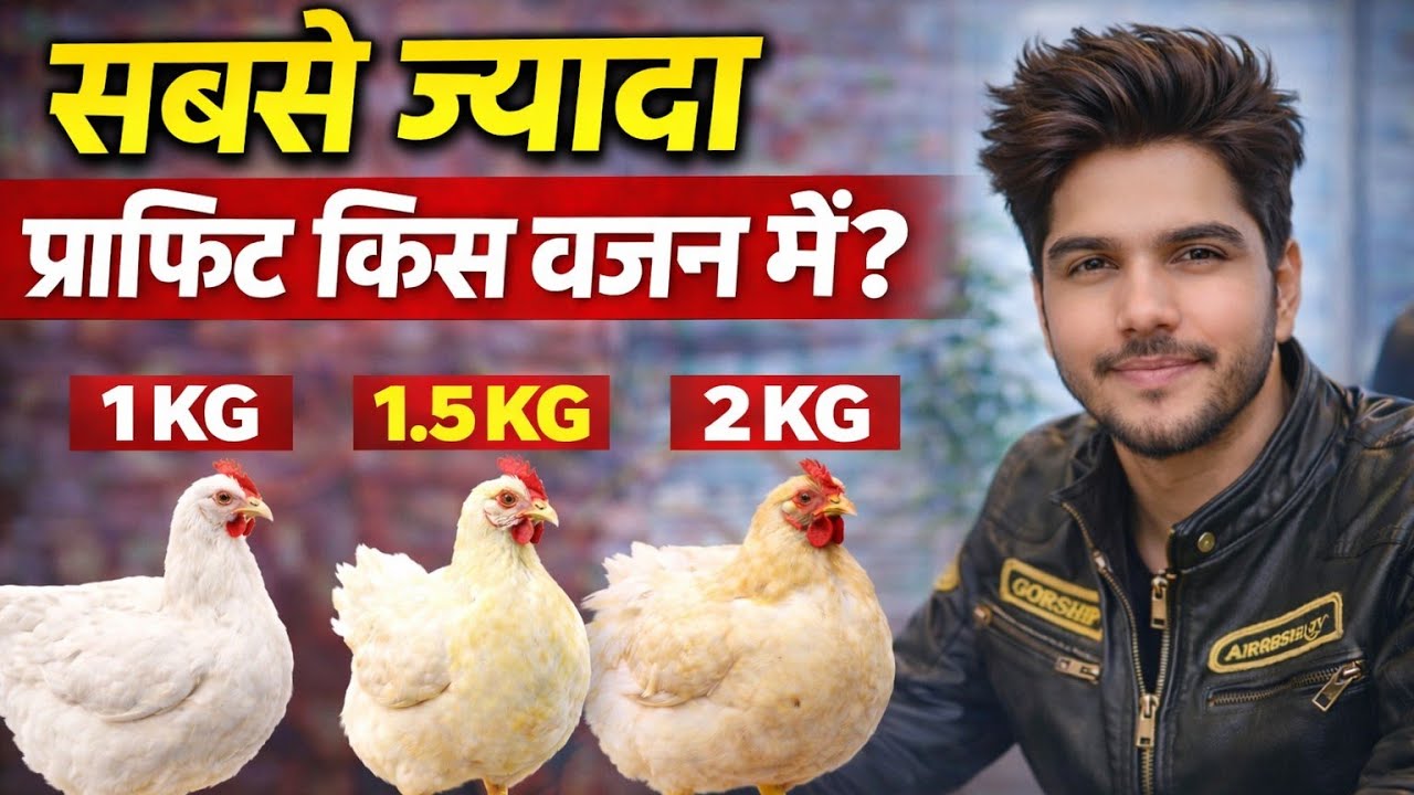  📢 बड़ा खुलासा!1KG,1.5KG या 2KG?सबसे ज्यादा प्रॉफिट किस वजन में होता है?Poultry Farming Profit 2026”