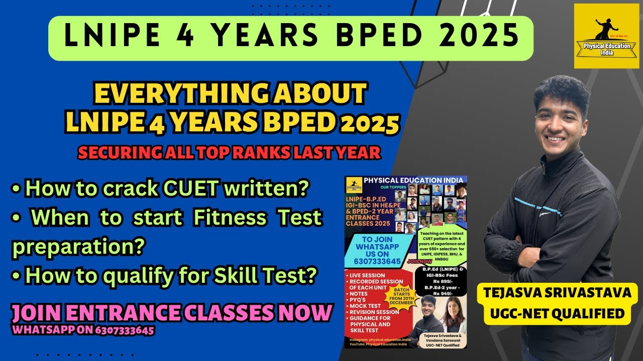 LNIPE BPEd 2025 Entrance Classes | Everything about LNIPE 2025 BPED