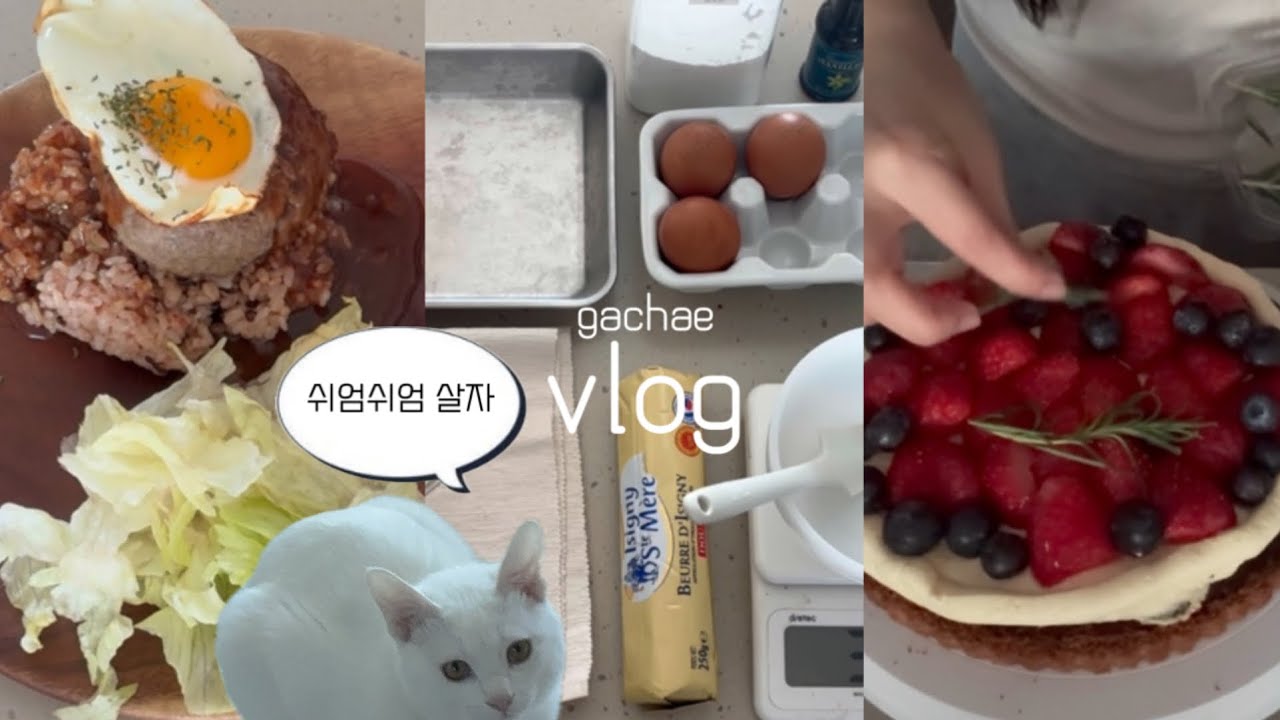 vlog | 코스트코 소분하고 함박스테이크 만들기, 어설퍼도 괜찮아 ! 딸기타르트 만드는 소중한 주말 일상🍓