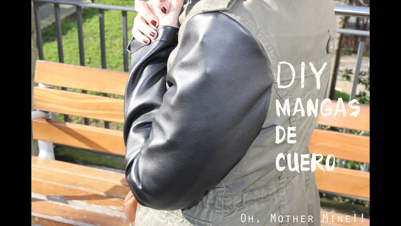 DIY Chaqueta con mangas de cuero / DIY Sewing Leather Sleeves