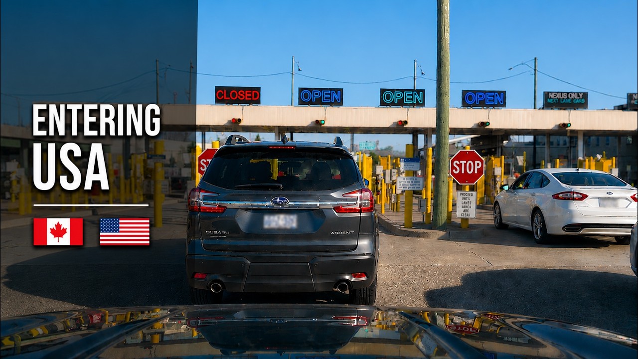 Canada to USA Border Crossing by Car 🇨🇦🇺🇸 | What It's Really Like | Windsor to Detroit