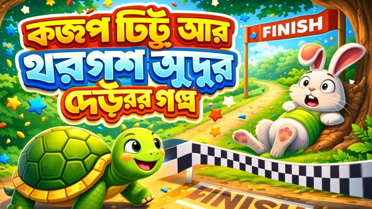 খরগোশ হেরে গেল কচ্ছপের কাছে! | বাংলা শিক্ষামূলক গল্প