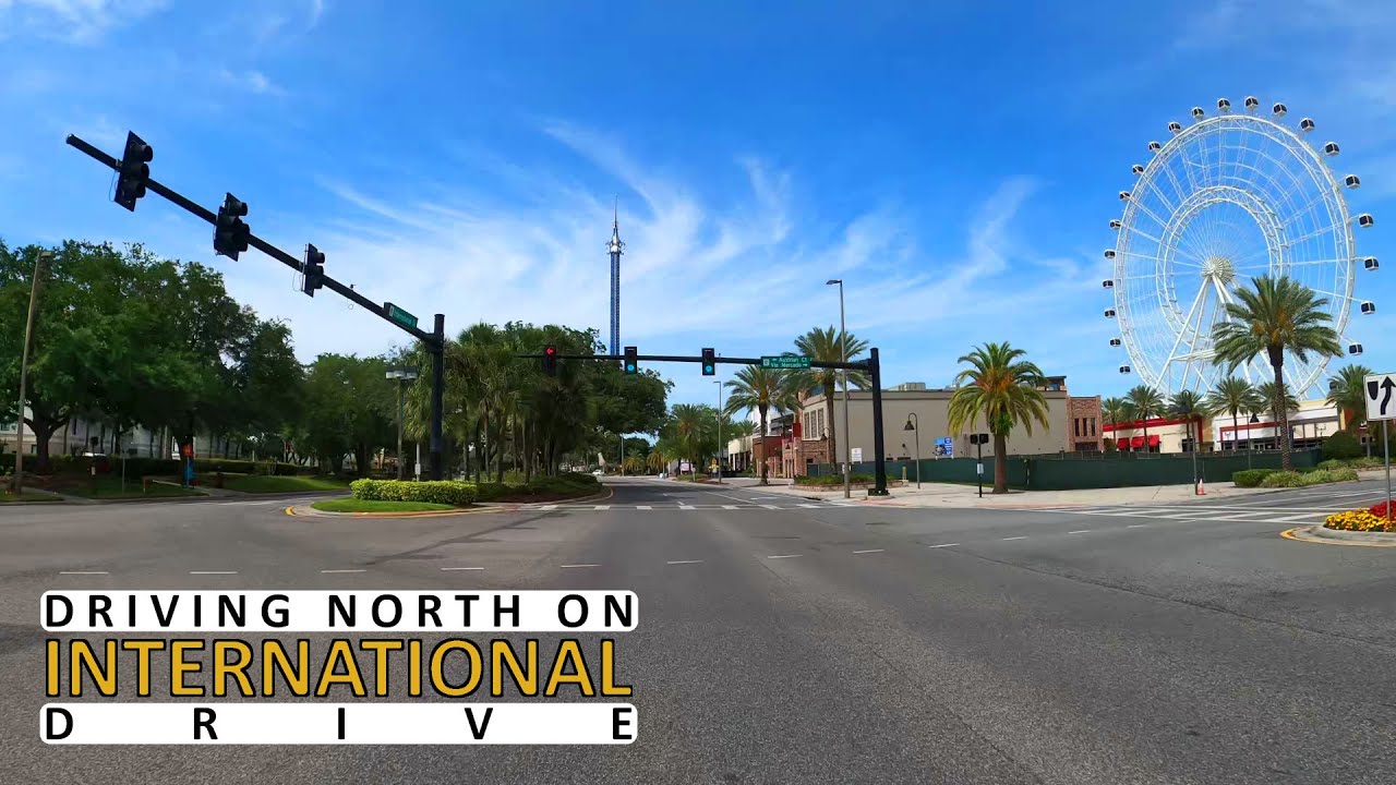 Driving north on International Drive in Orlando Florida