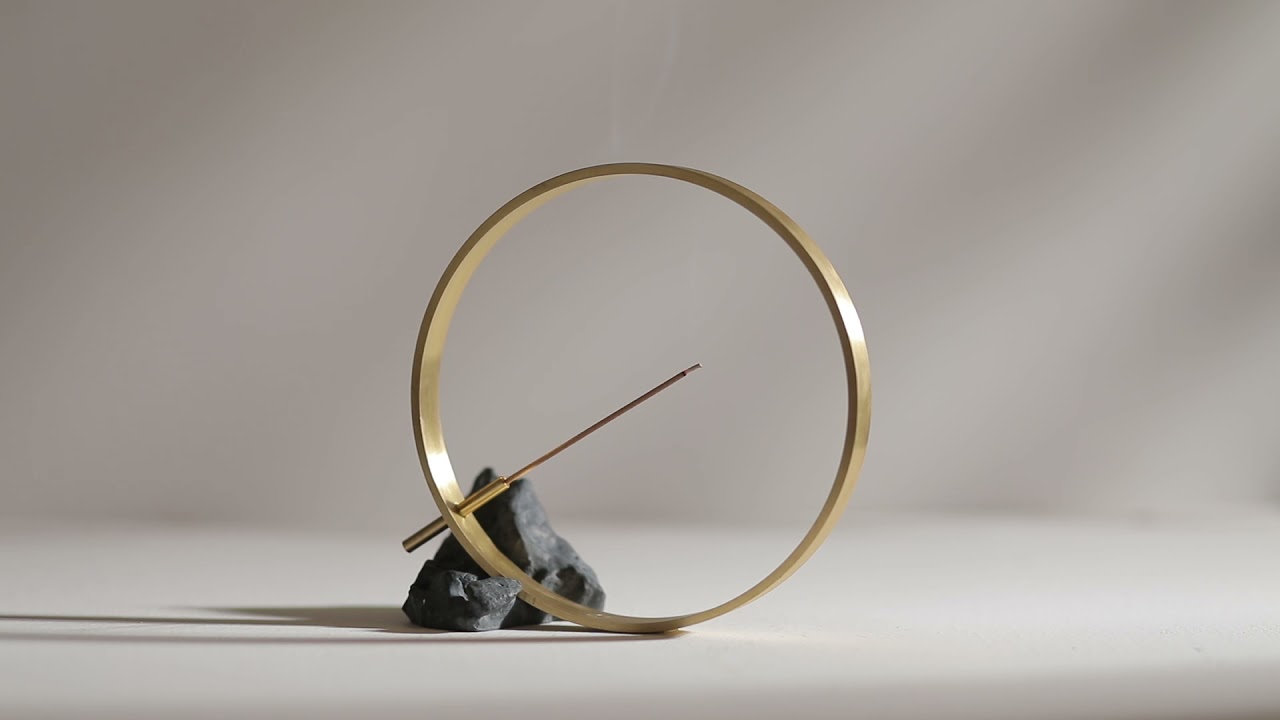 Moon Rising Modern Minimal Bronze Incense Burner Video