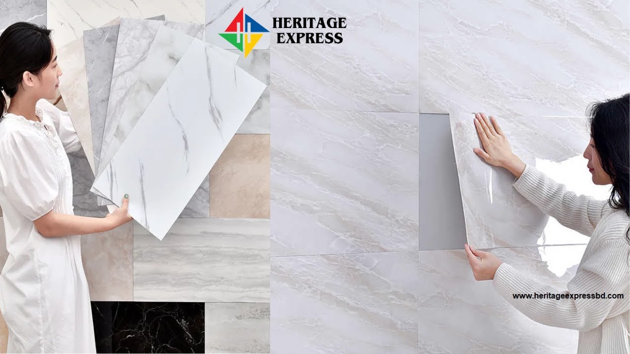 Wall Sticker Thick Self Adhesive Marble Imitation Ceramic Tiles Stickers Waterproof  24 * 12 inches