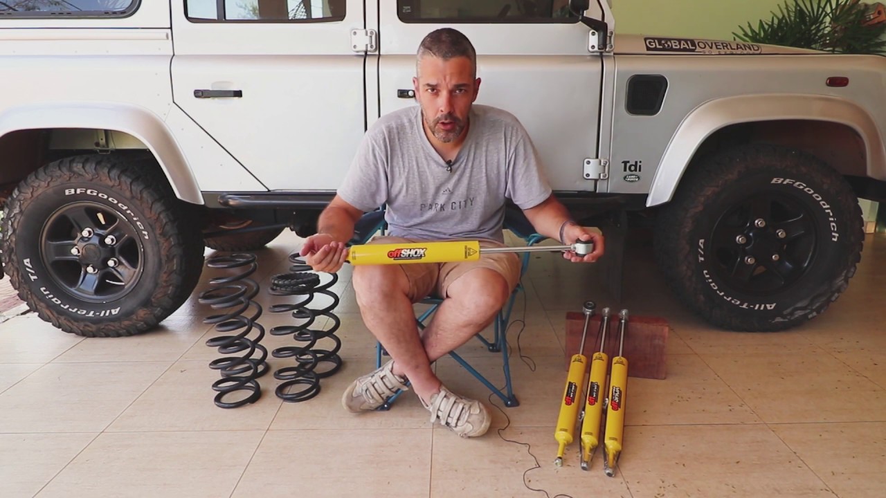 Lift da suspensão da Defender 110 com amortecedores OffShox