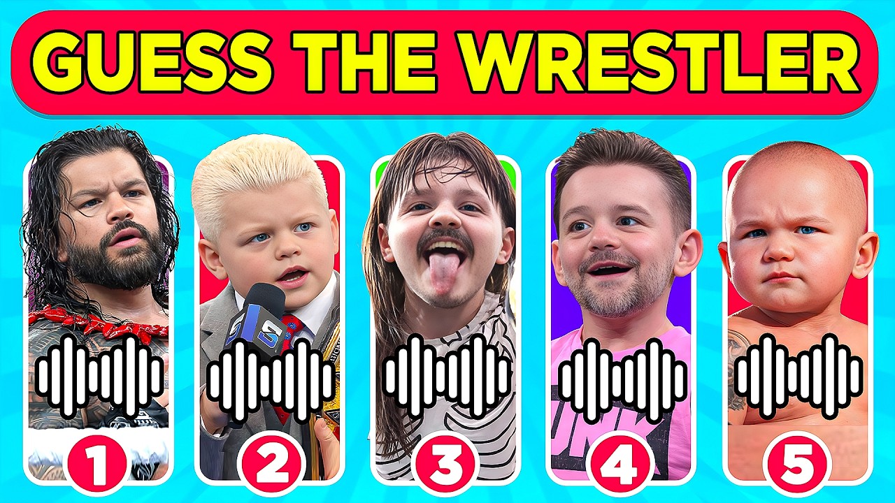 Сможете ли вы угадать суперзвезд WWE по их детским версиям и голосу? 🎤👶✅