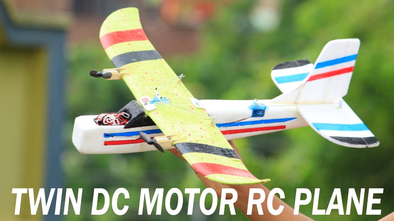 N30 Twin DC Motor RC Plane Flying | Micro Brushed Motor RC Airplane