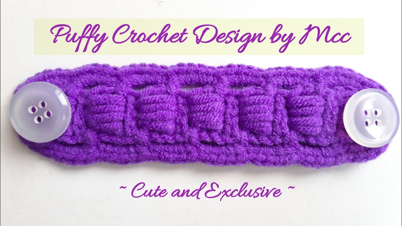 Crochet Square Puffy Pattern by Mcc | Mask Adapter | Bookmark | Salva Orejas a Crochet | Marcador |