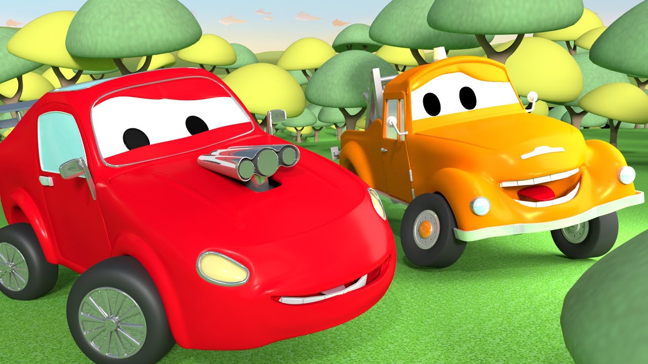 Tegljač Tom u Auto Gradu 🚗  Trkaći Auto Jerry 2 - Crtani sa kamionima za djecu