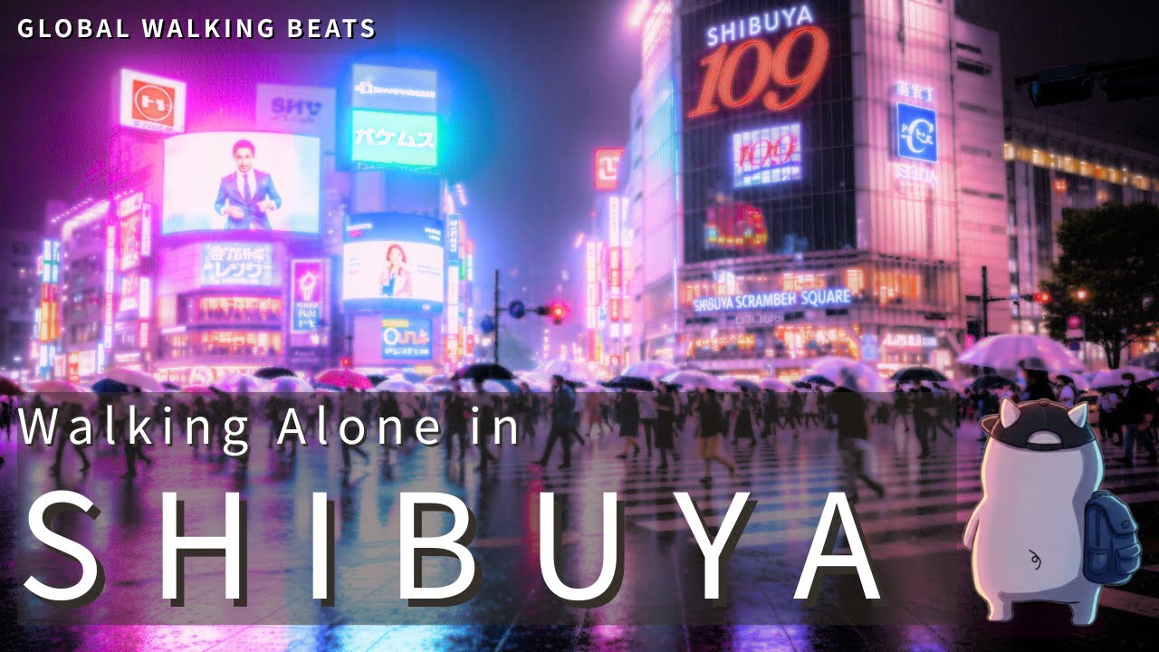 Walking Alone in Shibuya, Tokyo at Night – Liquid Pulse Lo-fi / Jazz Beats