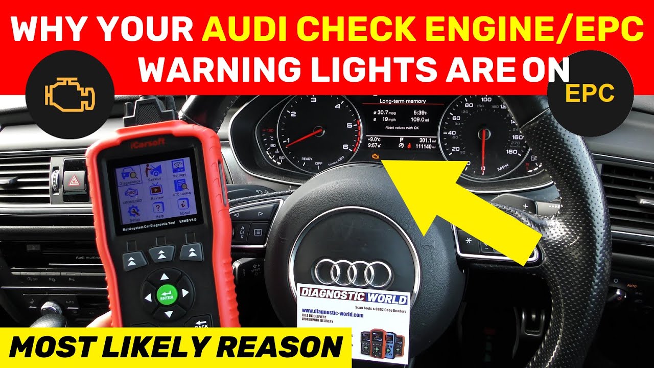 Наиболее вероятная причина, по которой загорается индикатор Check Engine EPC на приборной панели ...