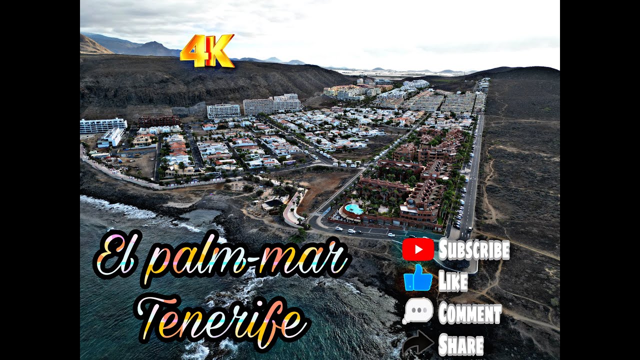 TENERIFE  VERY QUIET PLACE TO LIVE EL PALM-MAR 4K DRONE