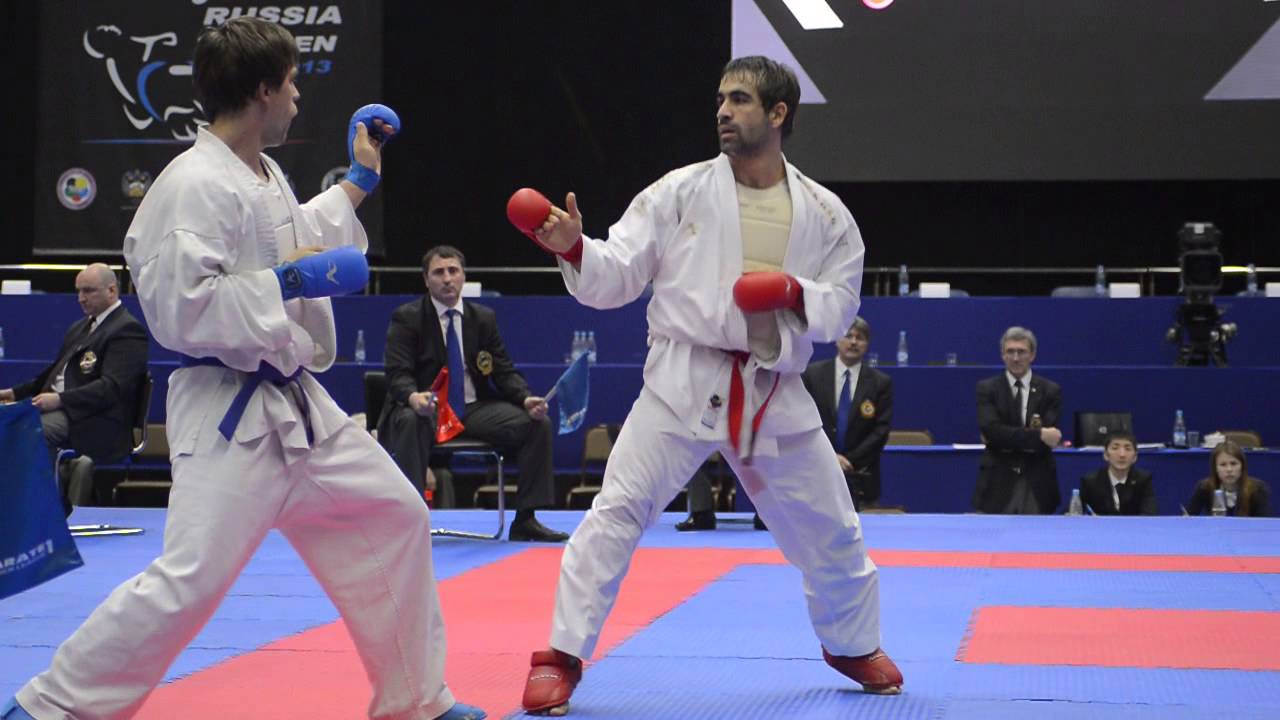 Aghayev Rafael (AZE) - Rayushkin Andrey (RUS). Karate1. Tyumen, April 2013