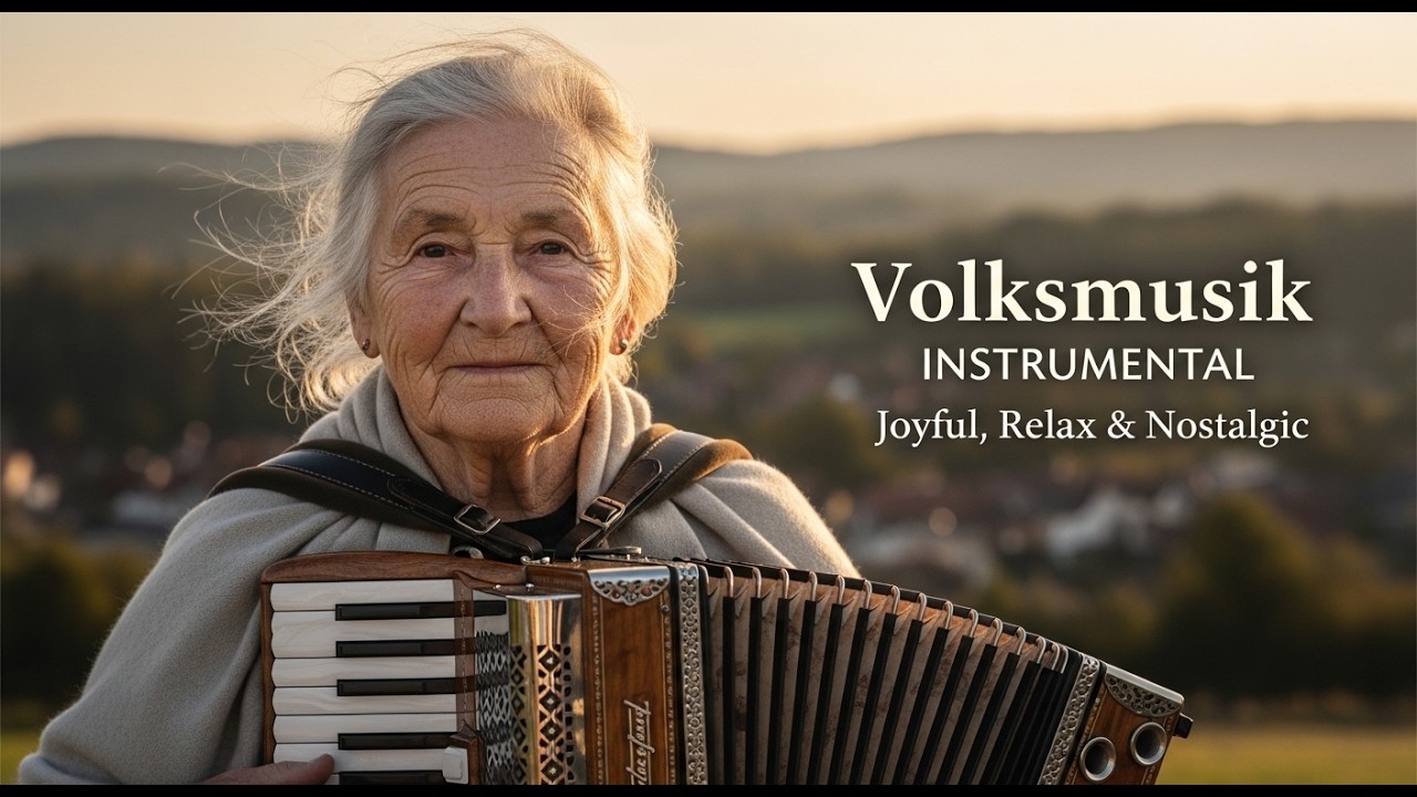 Relaxing Volksmusik Instrumental – Peaceful Alpine Folk Accordion Music 🔴 LIVE