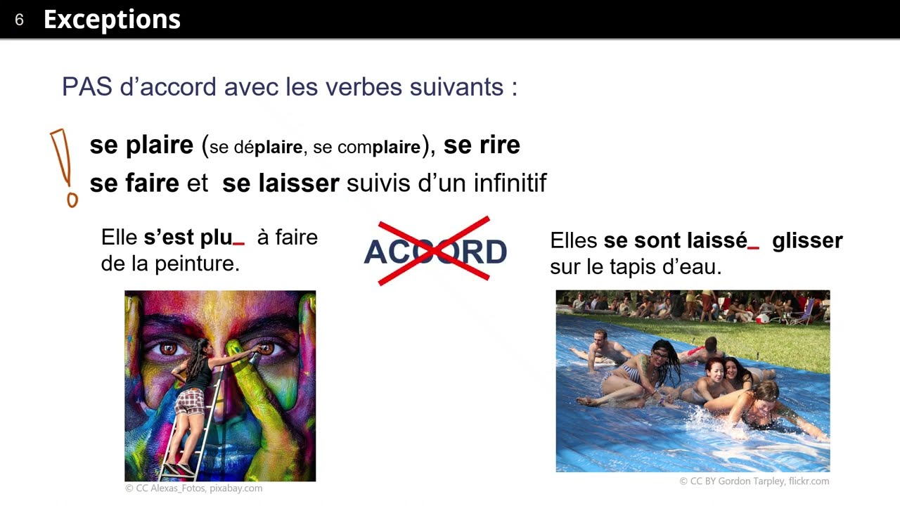 L'accord du participe passé des verbes pronominaux