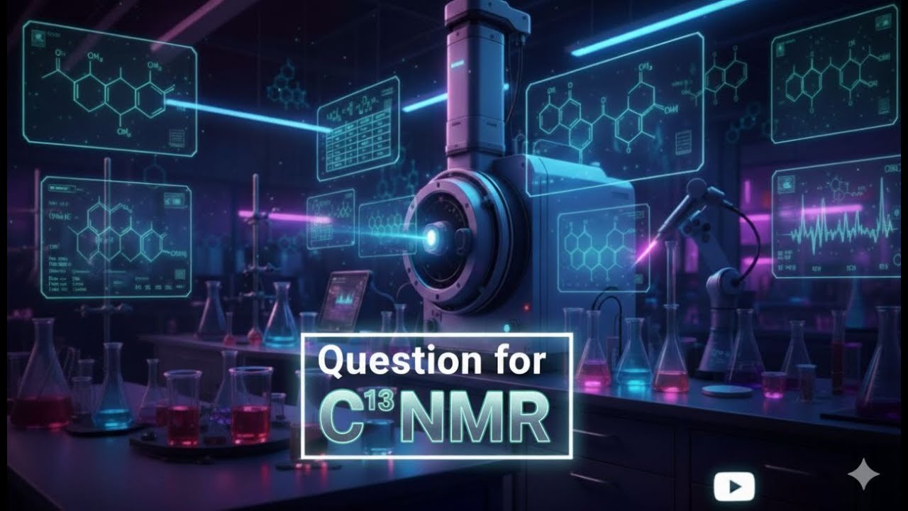حل أسئلة مطيافية الرنين المغناطيسي النووي للكربون-13 (¹³C NMR Spectroscopy) 🔬