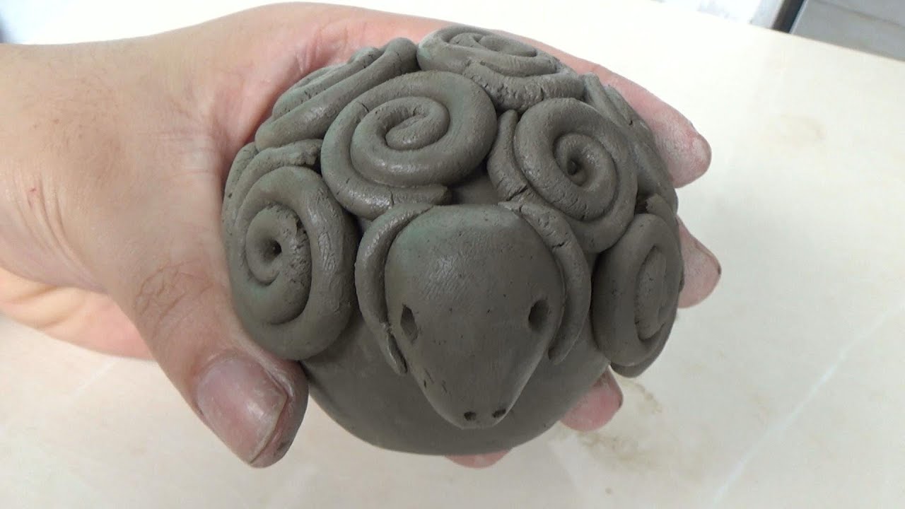 DIY Clay Animals - How to make a cute clay sheep