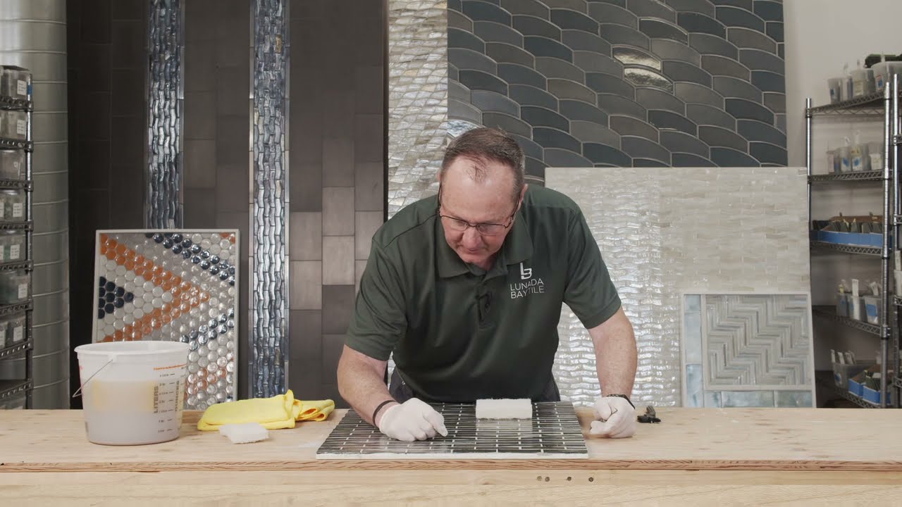 How to Grout, Clean and Post-Cure Polish Glass Tiles
