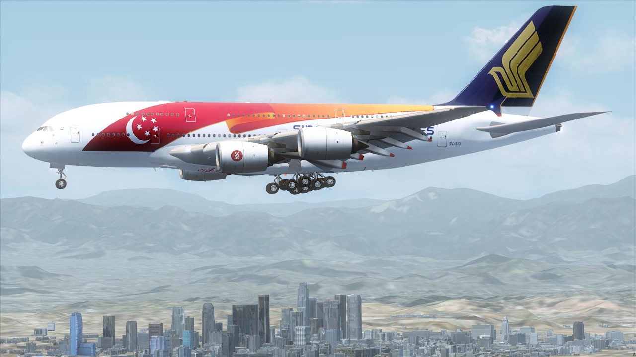 FSX A380 Bangkok to Los Angeles via Tokyo (Short version)