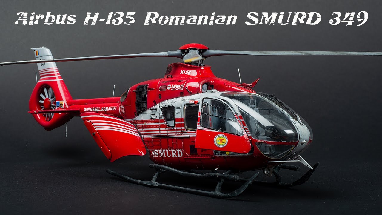 Airbus H-135 Romanian SMURD 349 Rescue Helicopter - Revell kit conversion 1/32