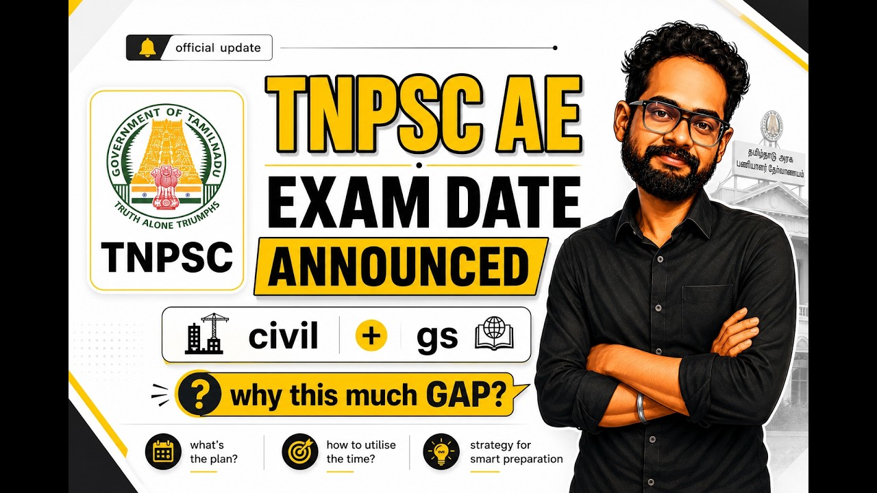 TNPSC AE 2026 - Exam Preparation Strategy | 40 Days TNPSC AE Civil Engineering Challenge