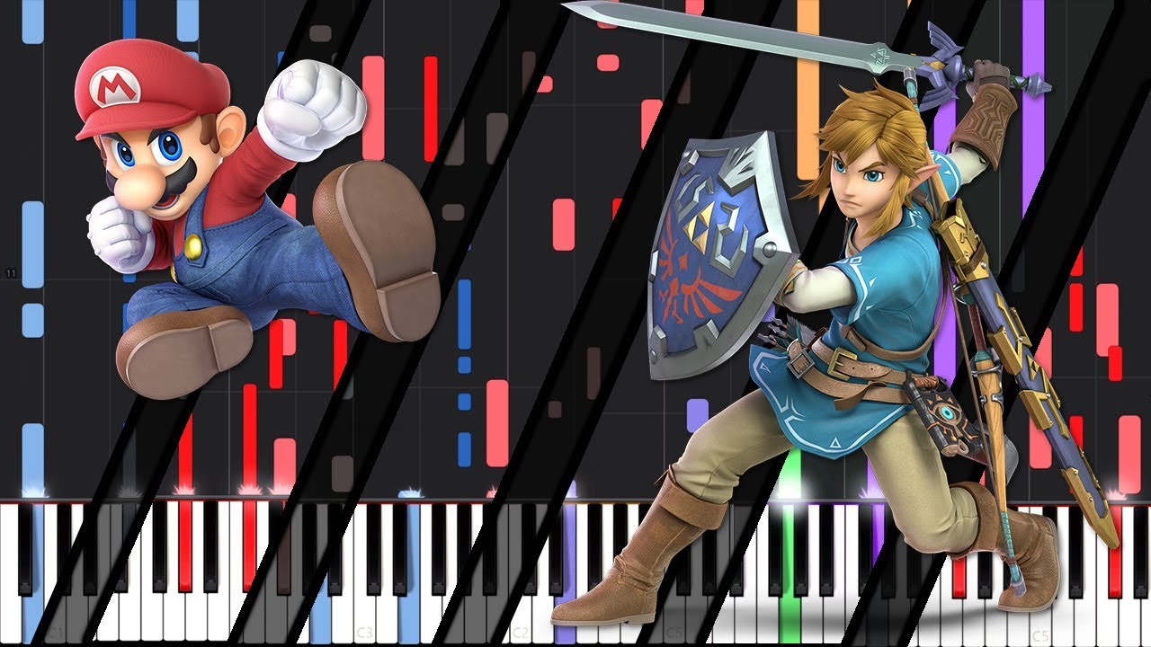 ALL Victory Themes from Super Smash Bros. Ultimate [Piano Tutorial] (Synthesia) // AqareCover