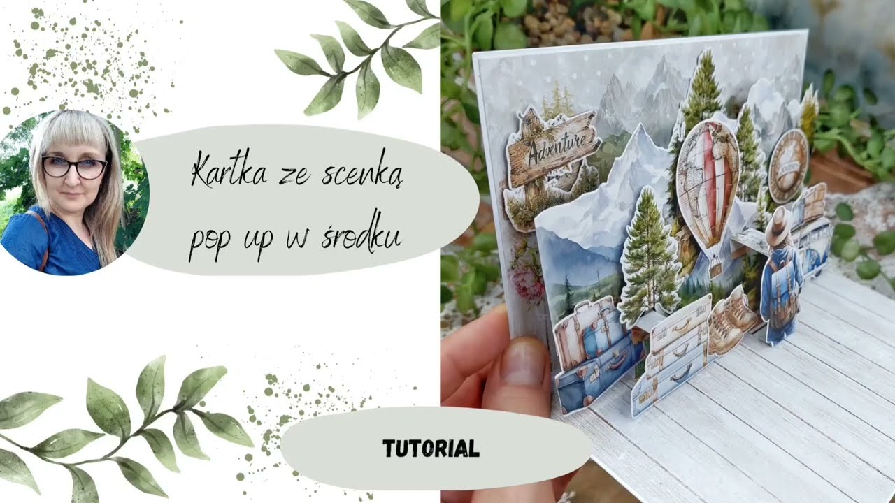 Tutorial - Kartka ze  scenką pop up w środku 