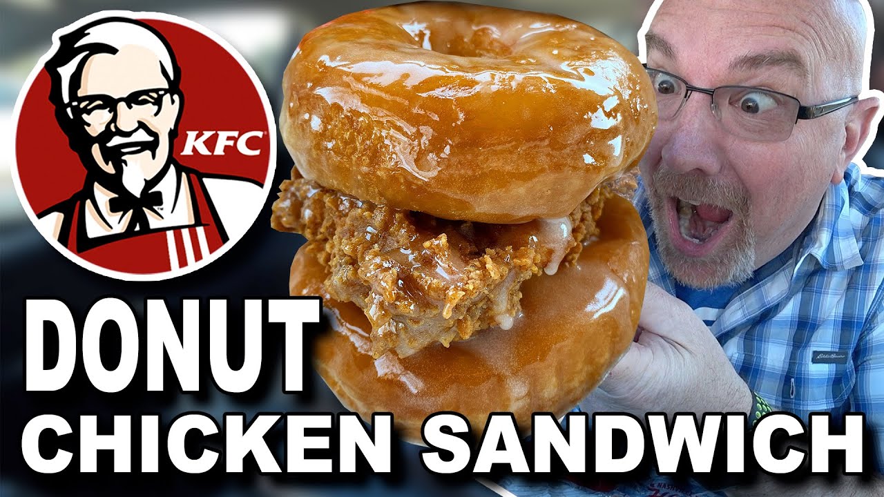 KFC 🍩 DONUT CHICKEN SANDWICH 🍗 The messiest SANDWICH EVER!!!