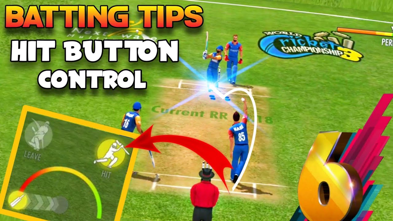 🔥 WCC3 Batting Tips , Hit Button Control Tutorial , Hit Six On Evry Ball !!
