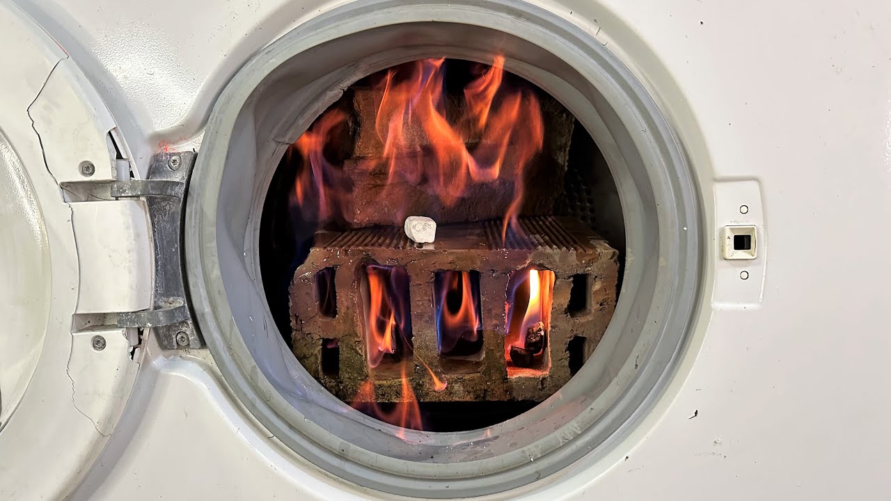 Experiment - Fire Brick -  in a Washing Machine