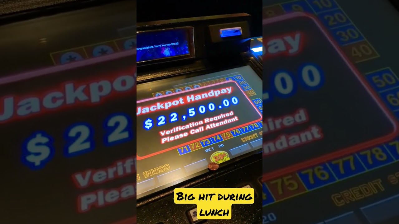 hit $22,000 handpay while we were eating lunch. #gambling #vegas #keno