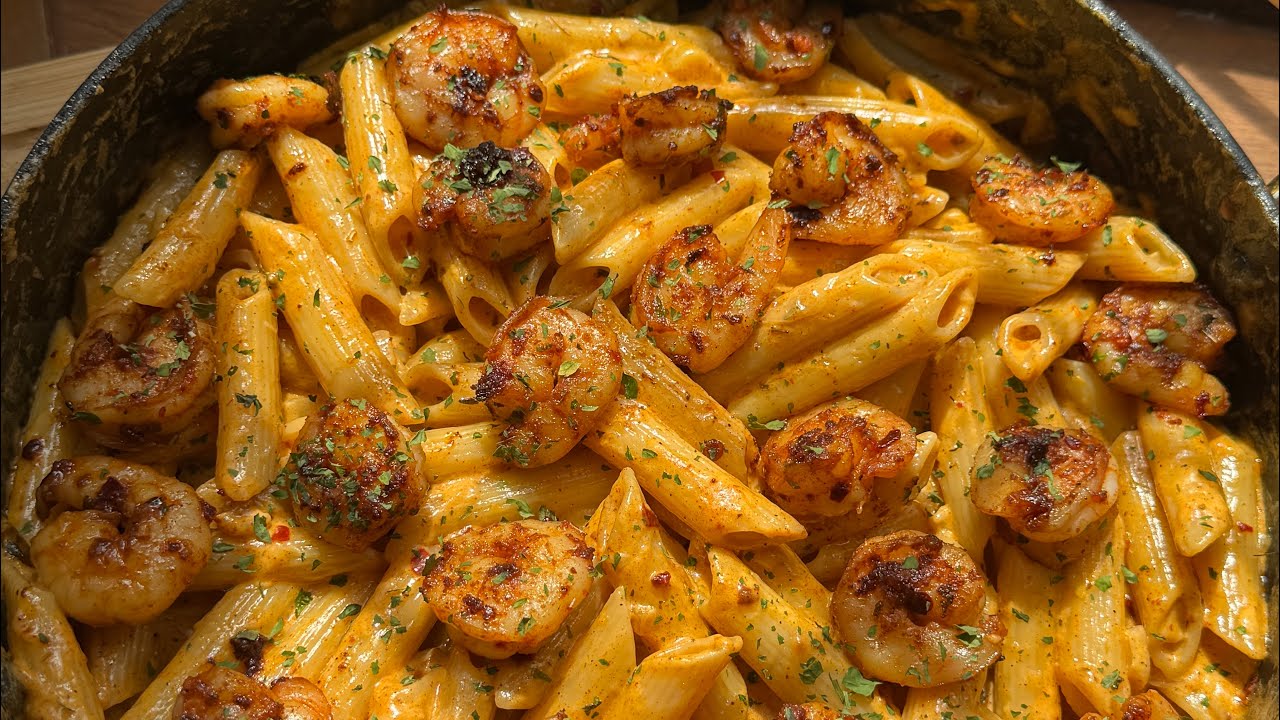 🔥5 Main Ingredients Prawn Pasta! Food by Laila
