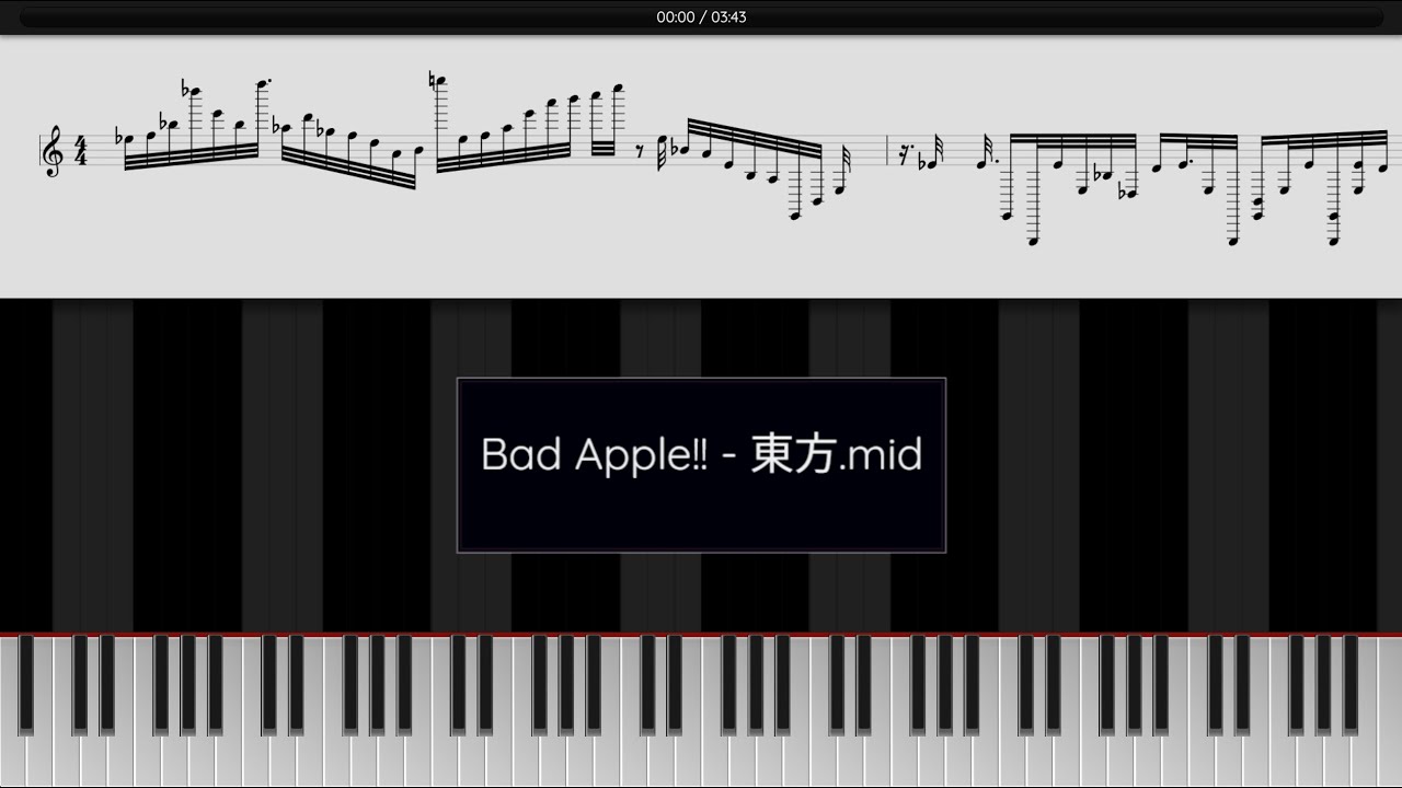 [Piano] Bad Apple!! / 東方 (Touhou)【ピアノアレンジ】