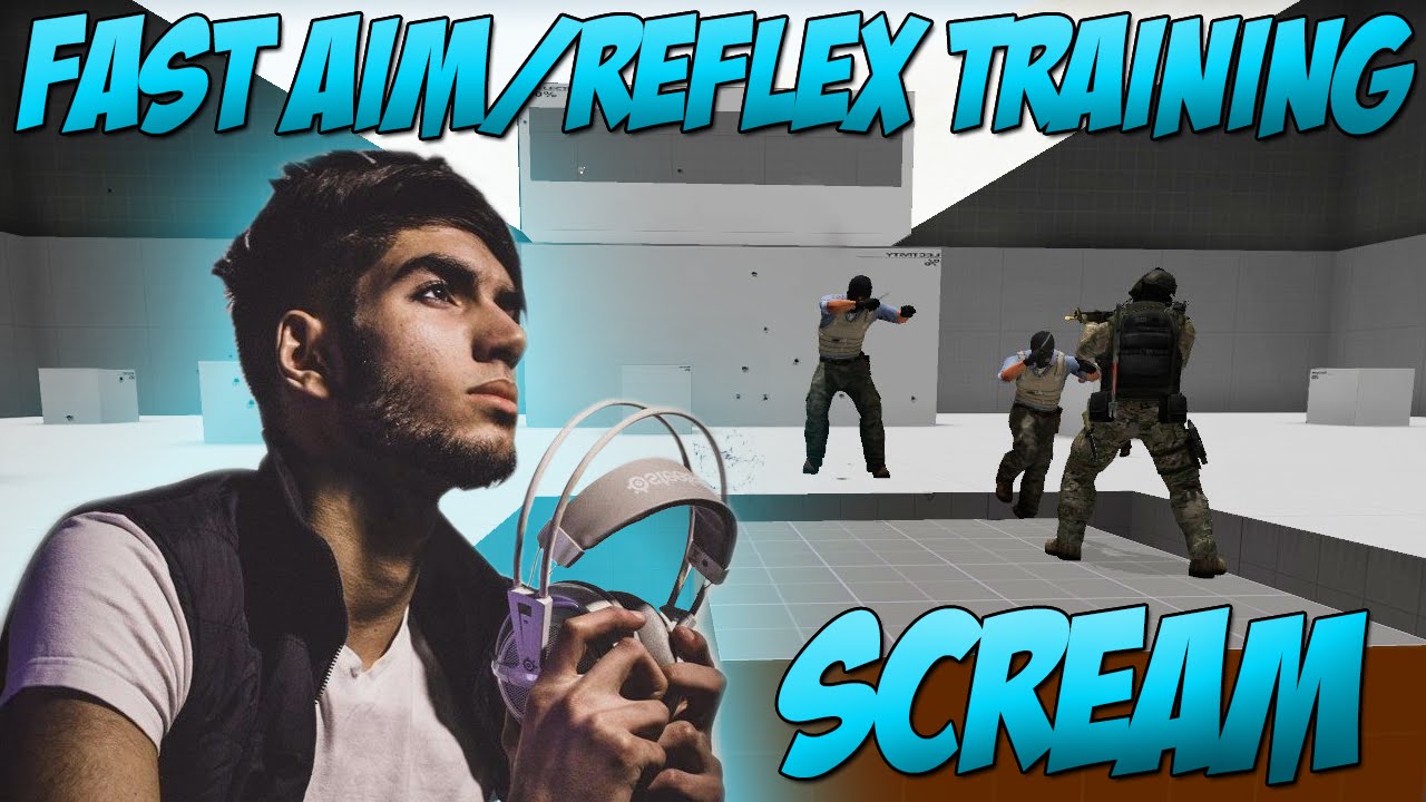 ЛЕГЕНДАРНАЯ ТРЕНИРОВКА АИМА ОТ SCREAM - АДИЛЬ ТРЕНИРУЕТСЯ НА FAST AIM/REFLEX TRAINING В CS:GO