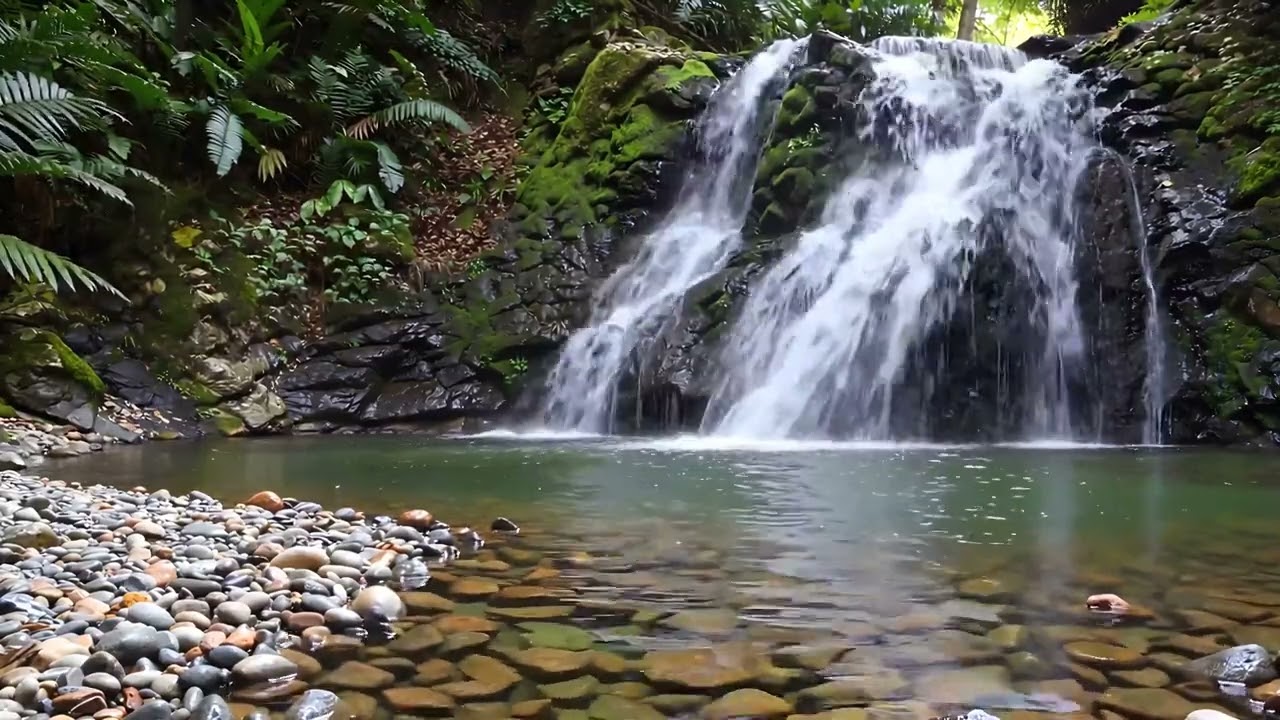 Mountain Stream & Waterfall &ndash; Refreshing Nature for Focus