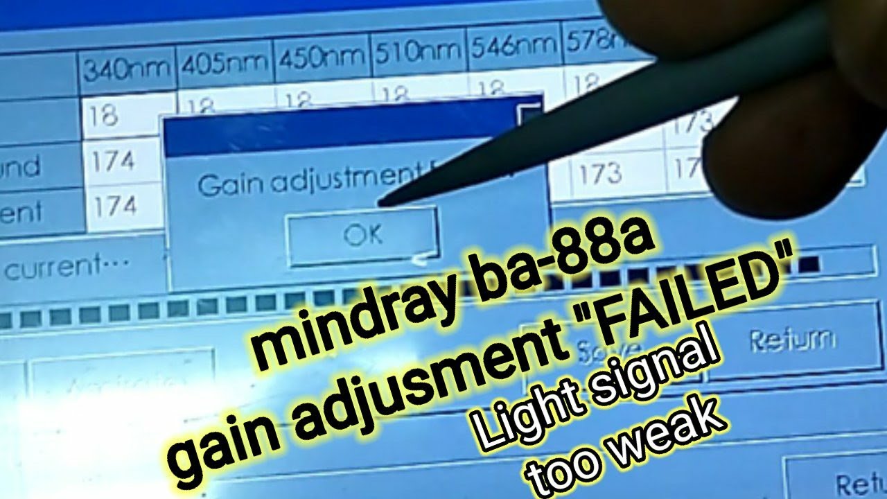 mindray ba-88a light signal too weak #mindrayba88a #photometermindray #photometerba88a