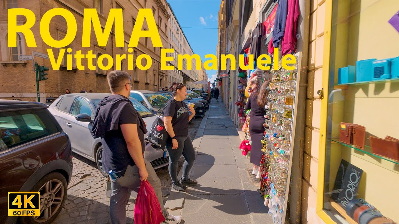 Rome Walking Tour - 4K RESOLUTION 60FPS