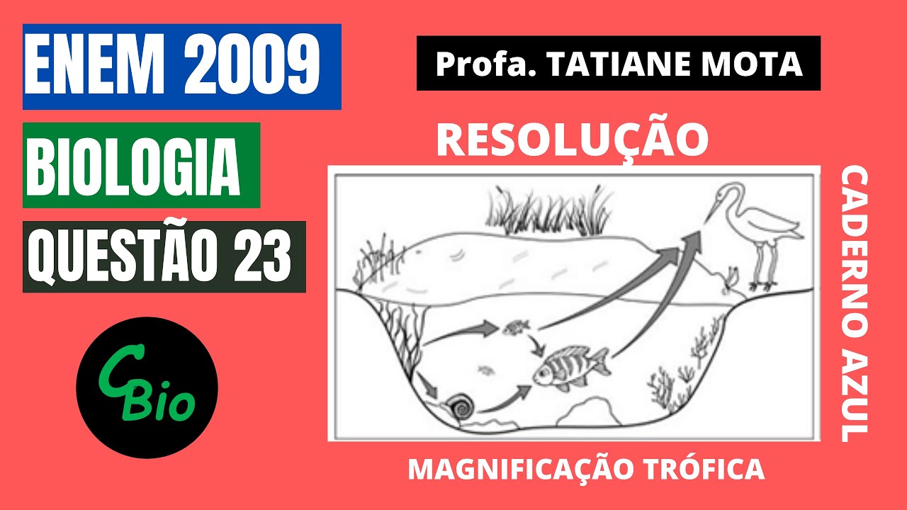 ✅[ENEM 2009] # BIOLOGIA # QUESTÃO 23 – MAGNIFICAÇÃO TRÓFICA E BIOACUMULAÇÃO - Cerca de 1% do lixo