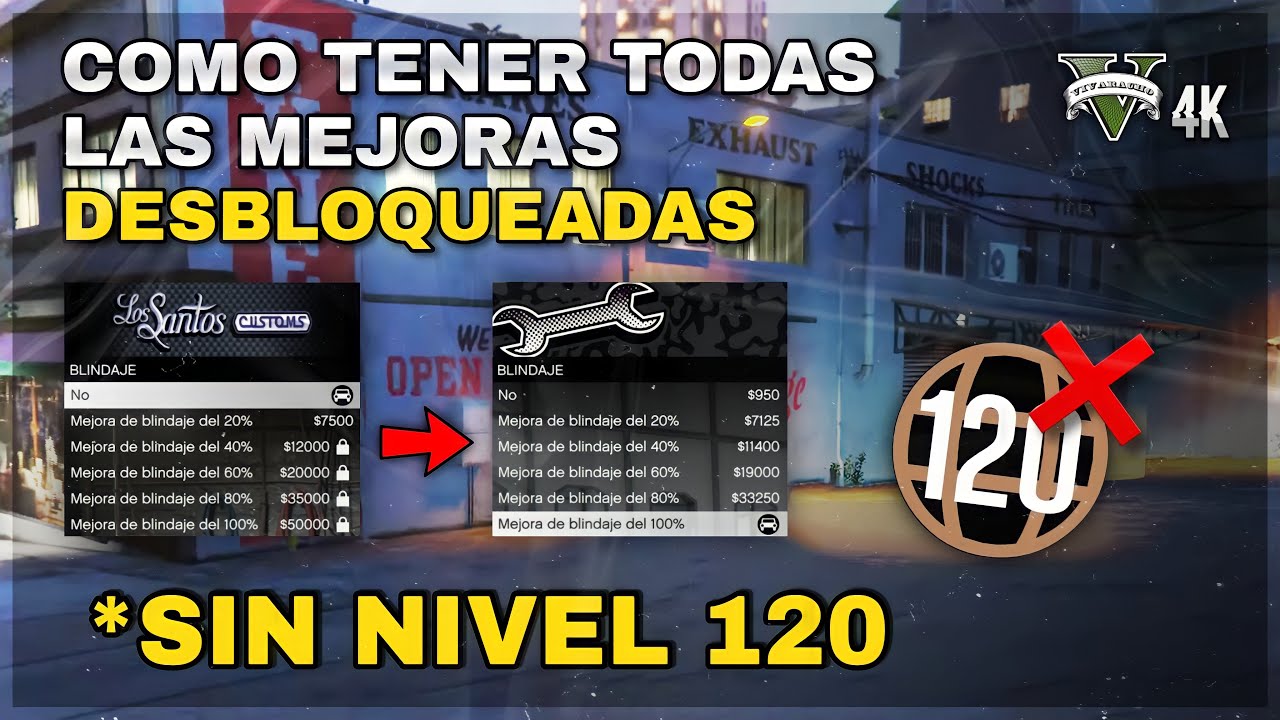 COMO TUNEAR UN AUTO A TOPE SIN TENER NIVEL 120 EN GTA V ONLINE