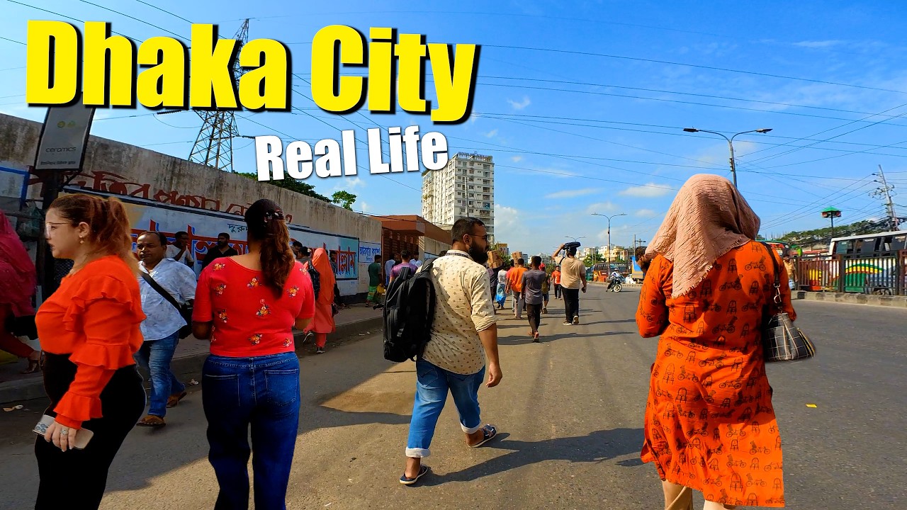 Real Dhaka City Walking Show | In New City (Aftabnogor) Very Hot With Sunny Day on July - 2024
