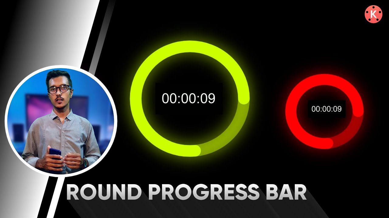 Round progress bar editing tutorial /How to create countdown timer in kinemaster
